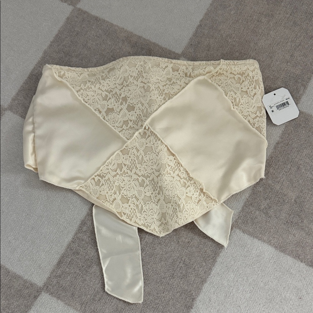 Ivory Lace Tube Top